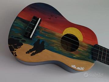 Ukulele dipinto a mano