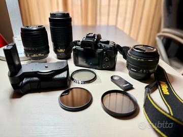 Nikon d5200 + 3 obiettivi e accessori