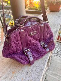 Borsa Benetton viola in lana - capiente 