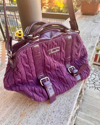 Borsa Benetton viola in lana - capiente 