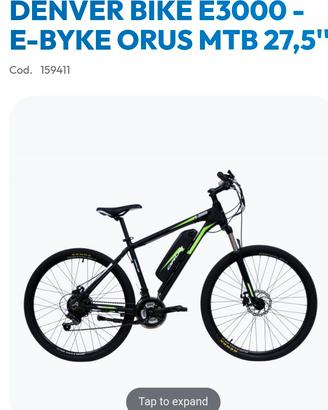 Bici elettrica MTB Denver E 3000