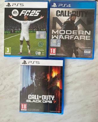 Tre giochi PlayStation