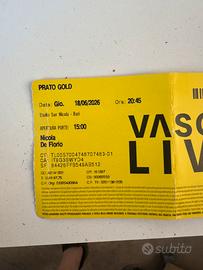 Biglietto concerto Vasco PRATO GOLD