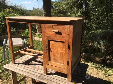 scrivania in tek originale indiana