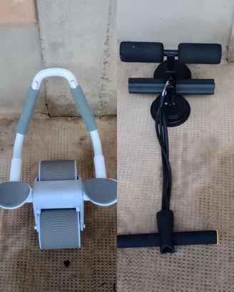 Kit Addominali: Ab Roller con Supporto + Barra Sit