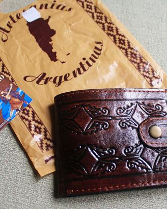 Portafoglio uomo vera pelle artigianato Argentino