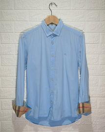 Camicia Burberry donna azzurra 100% cotone M
