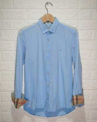 Camicia Burberry donna azzurra 100% cotone M