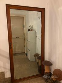 Specchiera grande in legno – da armadio antico