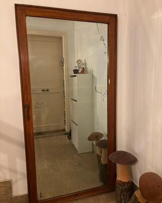 Specchiera grande in legno – da armadio antico