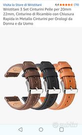 3 cinturini vera pelle in stile vintage