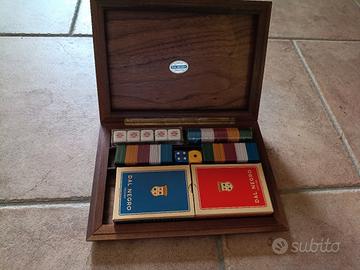 cofanetto multigioco vintage  dal Negro  in legno