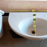 lavabo angolare asimmetrico