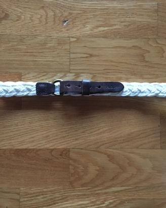 Cintura donna A&F in corda bianca e cuoio
