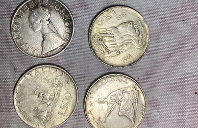 Quattro monete da 500 lire
