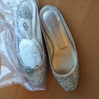 Sabot glitterato oro mai usato 