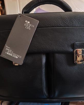 Borsa elegante in pelle marca NAVA nuova da lavoro