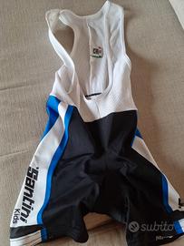 Salopette corta ciclismo taglia 11-12 anni, XS.