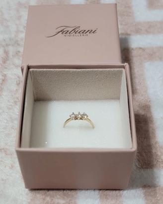 Anello trilogy in oro giallo 9 carati  