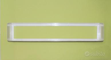 Mensola libreria bianca in ferro 180x35x30