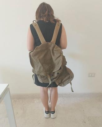 Zaino  esercito militare 1986 in canapa