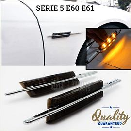 FRECCE Laterali LED BMW Serie 5 E60 E61 Lente Nera