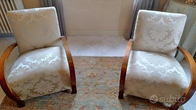 coppia di poltrone antiche vintage