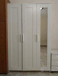 Armadio 3 ante con specchio IKEA BRIMNES - Bianco