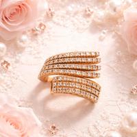 Anello oro bianco e diamanti taglio brillante 