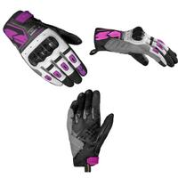 Guanto pelle moto spidi rosa donna carbonio
