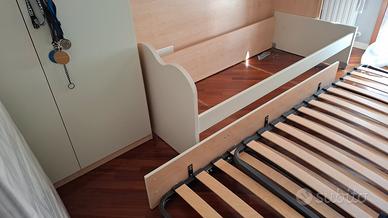 letto cameretta con 2 reti e 2 materassi