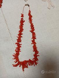 collana rametti di corallo vintage 