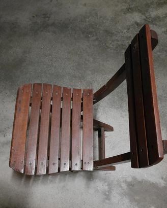  Coppia  sedie  pieghevoli  in legno - vintage 
