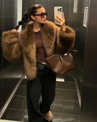 Cappotto di Pelliccia Sintetica da Donna Giacca