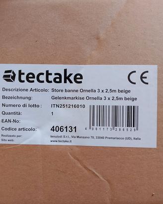 Tenda a bracci misura 3,00 x 2,50