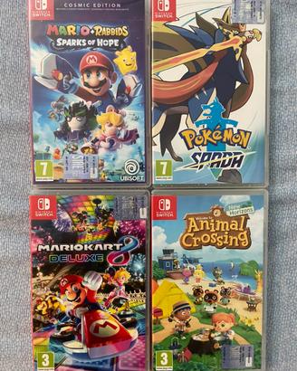 Nintendo switch con 4 Giochi e accessori