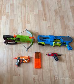 Lotto 4 blaster Nerf e simili + 1 caricatore