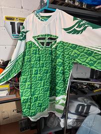 Maglia motocross verde Kawasaki