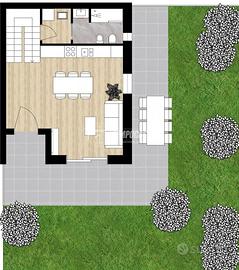 Indipendente nuovo in classe A con giardino e box