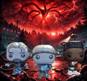 Will e Hopper Sottosopra + Lucas Stranger Things 