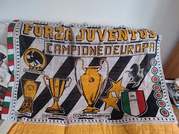 BANDIERA JUVENTUS CAMPIONE DI EUROPA 1985 STENDARD