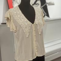 Elegante camicetta Zara con dettagli in pizzo