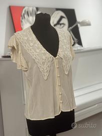 Elegante camicetta Zara con dettagli in pizzo