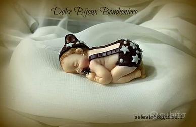 Bomboniere bebè che dorme nascita battesimo