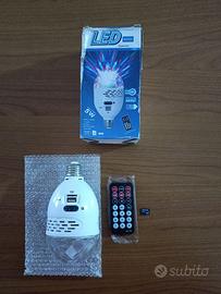 Lampada LED RGB Rotante - USB - TF Card - Radio FM