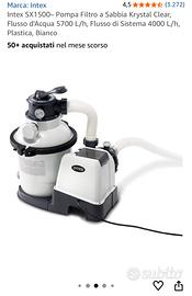 Intex Pompa filtro 5700 l/h flusso acqua