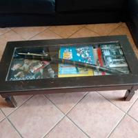 tavolino contenitore in legno massello