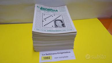 LA SETTIMANA ENIGMISTICA, anno 1992, NON compilati