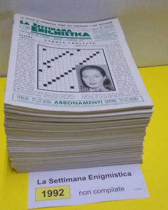 LA SETTIMANA ENIGMISTICA, anno 1992, NON compilati