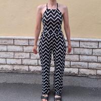 Tuta lunga geometrica per cerimonie o serate